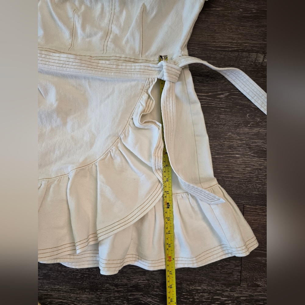 Denim Josi Dress in WhiteCinq a SeptColor: White - Picture 6 of 13